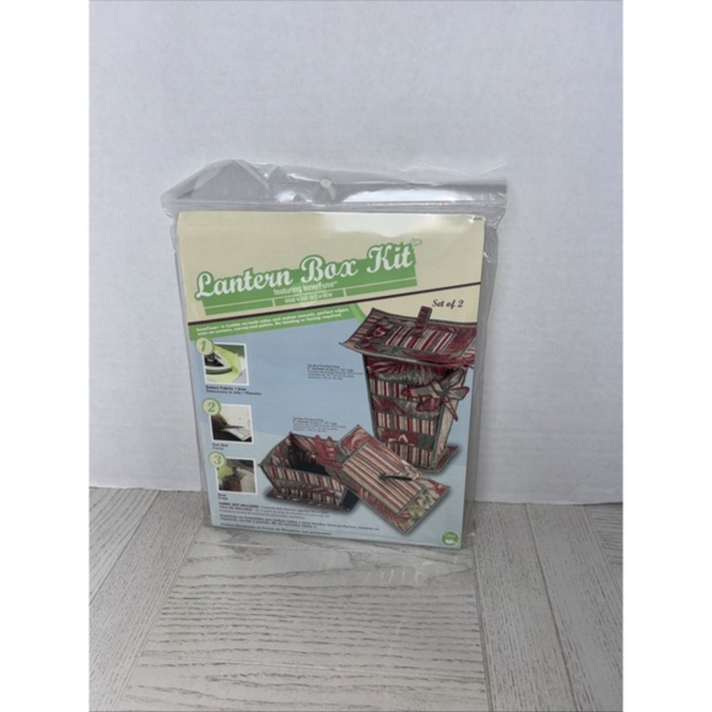Dritz Lantern Box Kit InnerFuse Fabric Craft‎ Pattern Set of 2 Victoria Waller